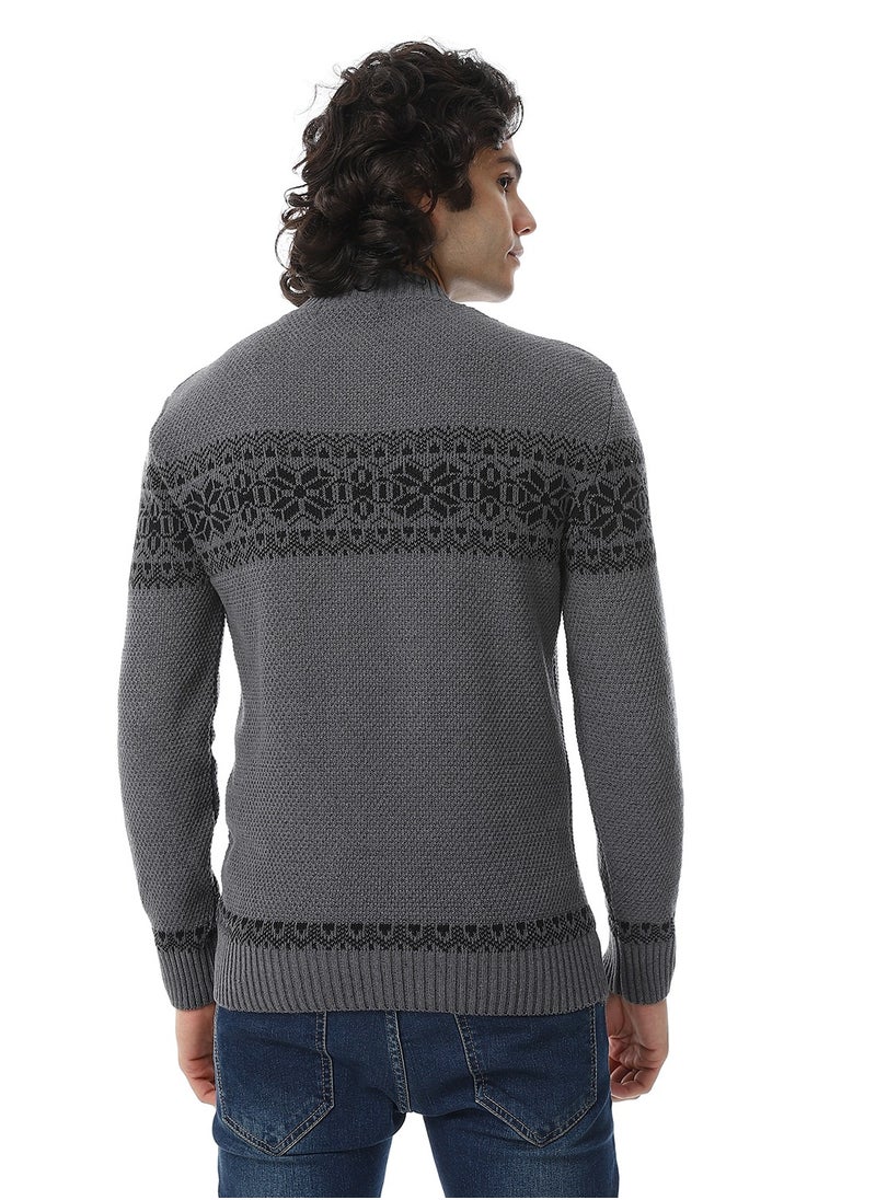 Caesar - Wool Men Pullover With Multi Design - Image 1