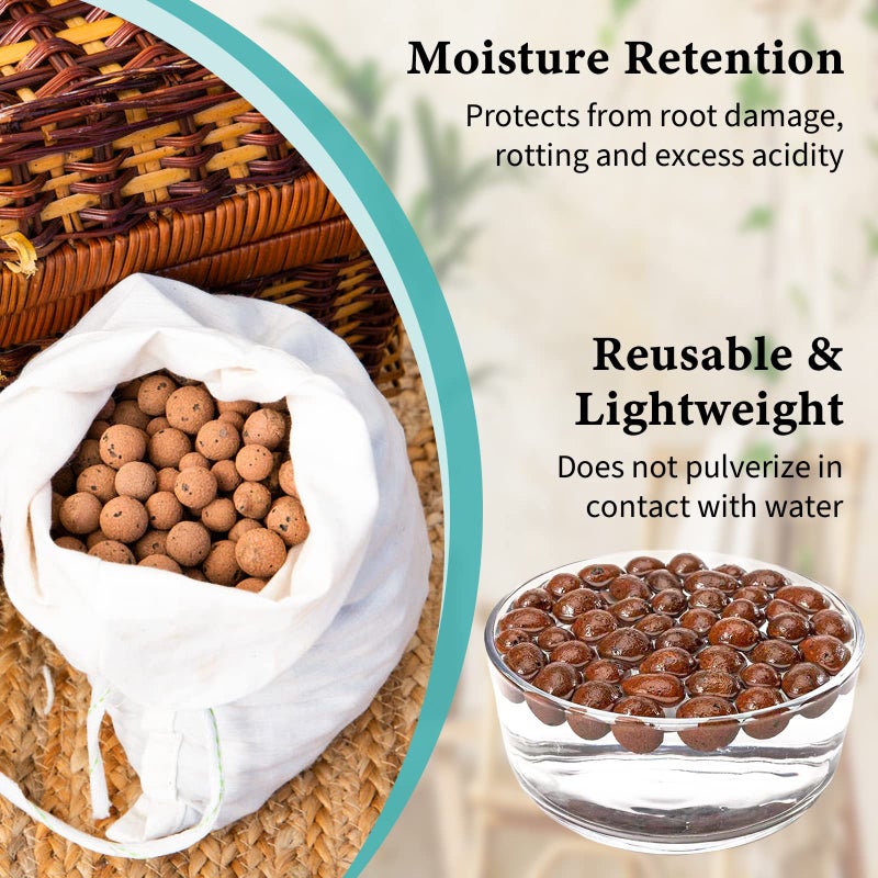Legigo 15 LB Organic Leca Clay Pebbles for Plants, 4mm-16mm 100% Natural Leca Balls for Indoor Plants, Hydroton Clay Pebbles for Plants Hydroponic Aquaponics Growing Orchid Drainage Terrarium - Image 3
