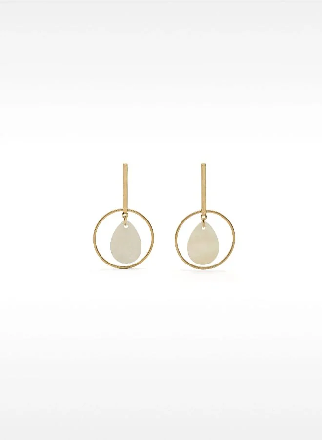 PARFOIS Bar Earrings With Hoop And Shells