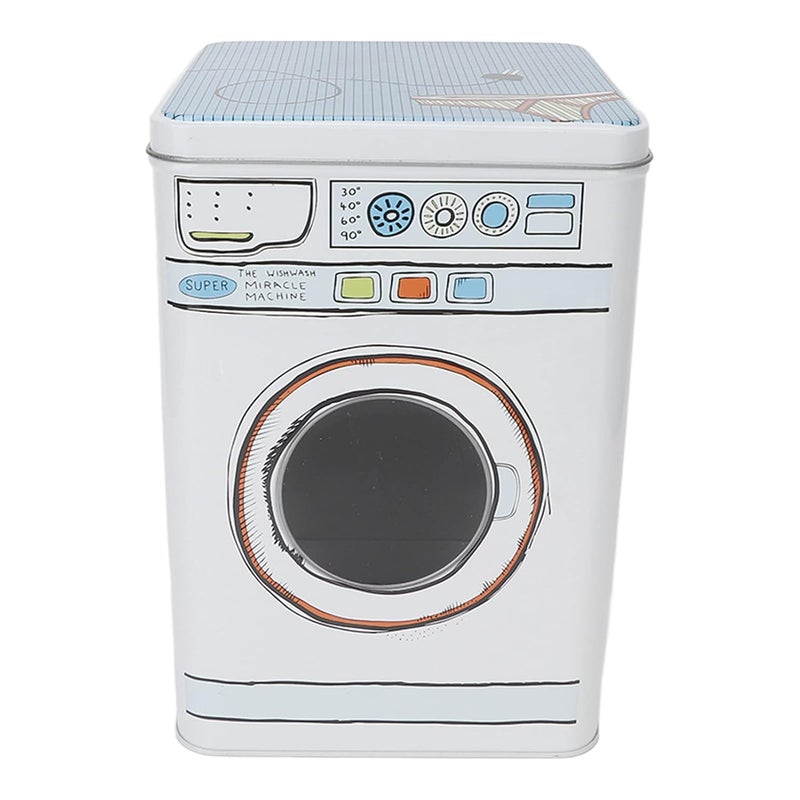 klarako Laundry Powder Metal Box Storage Tin Storage Tin Room Container Detergent Barrel Canister Decorative Storing Washing Tablets Bags - Image 1