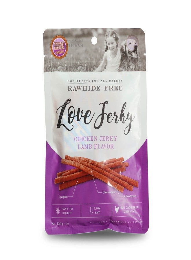 Rena’s Love Chicken Jerky Lamb Flavour Dog Treats, High Protein Soft Chewy Dog Snacks for Training & Rewards, Rawhide Free Low Fat Dog Chew Sticks, Easy Digest Treats for All Breeds 240g Pack of 2 - Image 1