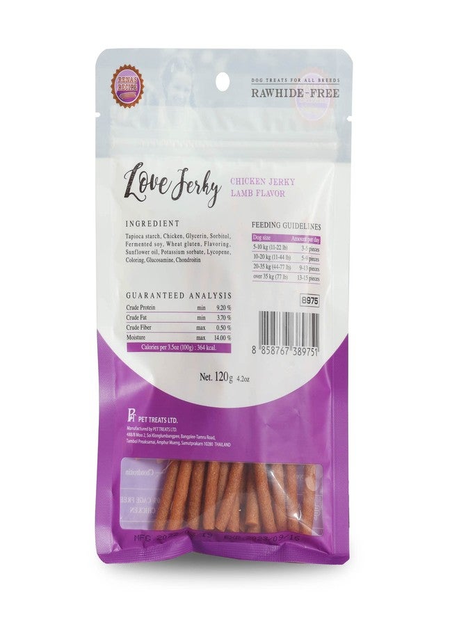 Rena’s Love Chicken Jerky Lamb Flavour Dog Treats, High Protein Soft Chewy Dog Snacks for Training & Rewards, Rawhide Free Low Fat Dog Chew Sticks, Easy Digest Treats for All Breeds 240g Pack of 2 - Image 3