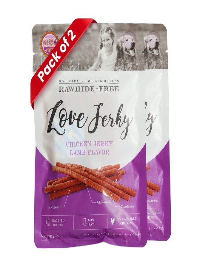 Rena’s Love Chicken Jerky Lamb Flavour Dog Treats, High Protein Soft Chewy Dog Snacks for Training & Rewards, Rawhide Free Low Fat Dog Chew Sticks, Easy Digest Treats for All Breeds 240g Pack of 2 - Image 2