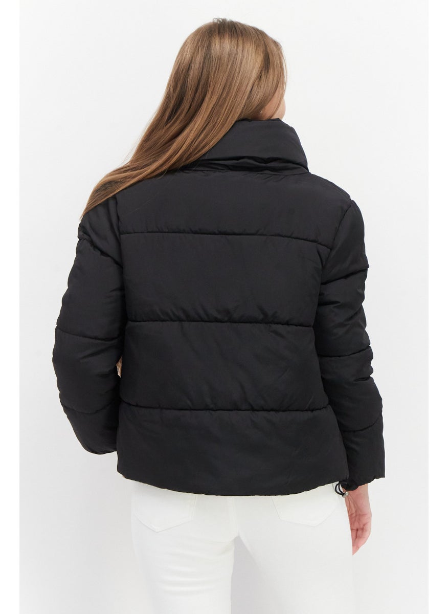 French Connection Women Solid Puffer Jacket, Black  - Image 4