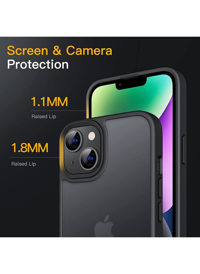 Rock Pow iPhone 14 Case 6.1 inch Anti-Yellowing , Hard Anti-Explosion Back, Ultra Thin Crystal Case Anti-Drop Shockproof Protection and Anti-Scratch Compatible with iPhone 14 Clear Black Cover  - Image 5