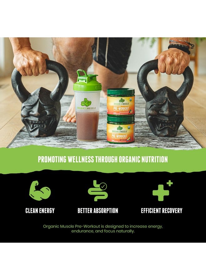Organic Muscle USDA Organic Pre-Workout Powder, Strawberry Mango | Clean Energy Without Jitters | Natural Performance Boost | No Artificial Sweeteners | 20 Superfoods | Low Caffeine, 20 Servings - Image 3