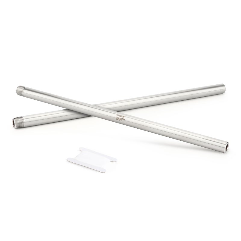 TAISHER 2PCS 304 Stainless Steel Pipe Fittings 14 NPT Male Threaded 12 Length Weld Nipple Cast Pipe - Image 2