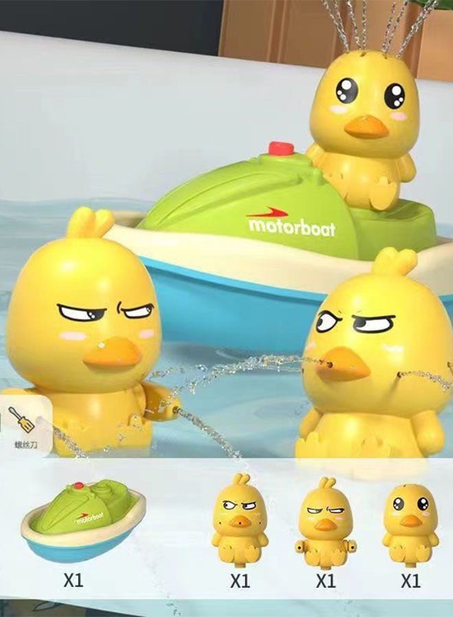 مجموعة ألعاب استحمام متعددة الوظائف للأطفال - مادة ABS الآمنة بطرق رش ماء متعددة، مقبس لالتثبيت (مُشْتَمِلٌ على مرشحات البط والقارب) - Image 3