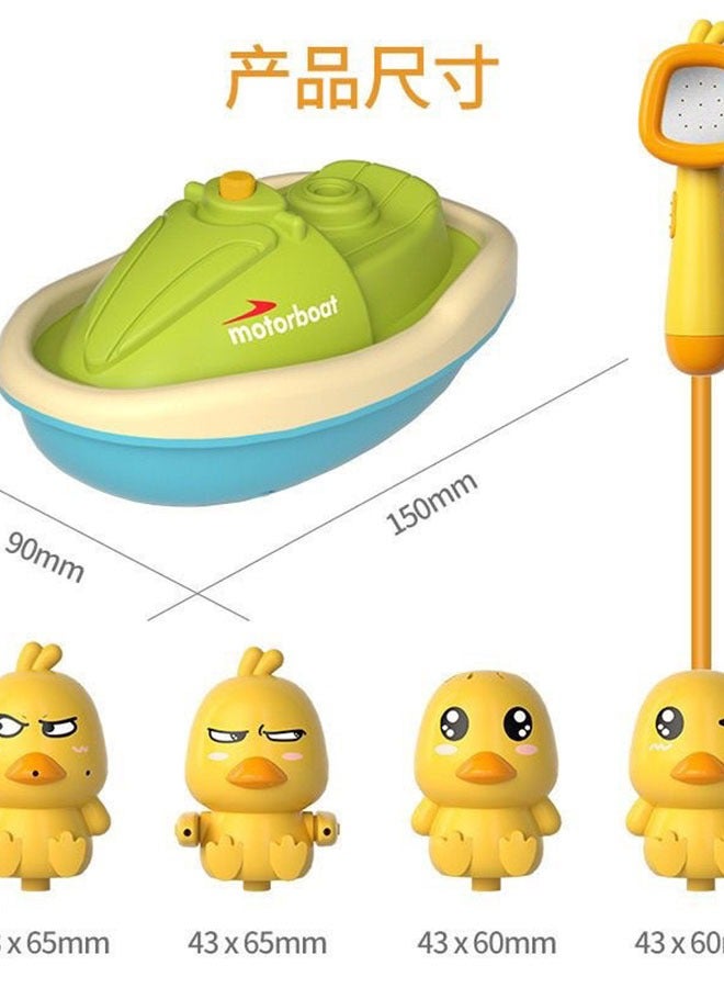 مجموعة ألعاب استحمام متعددة الوظائف للأطفال - مادة ABS الآمنة بطرق رش ماء متعددة، مقبس لالتثبيت (مُشْتَمِلٌ على مرشحات البط والقارب) - Image 4