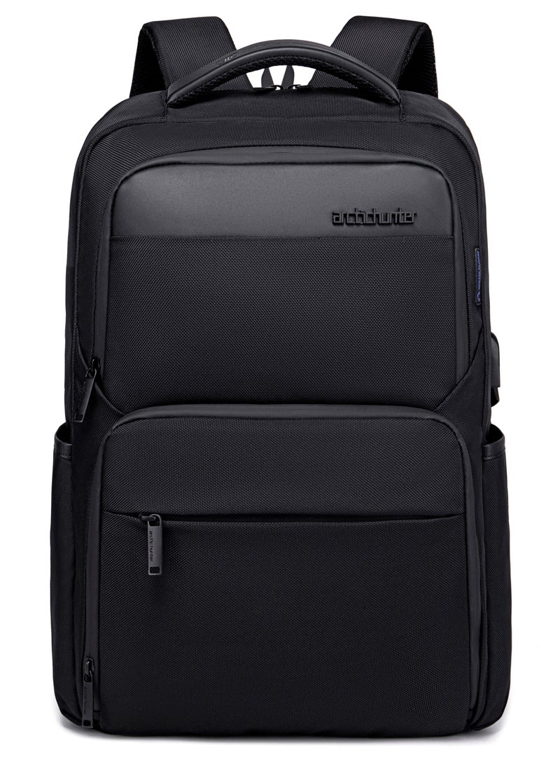 ARCTIC HUNTER Durable Casual Daypack Water Resistant 23 L Computer Bag with Luggage Carry Strap Built in USB port and Anti-Theft pockets for Men and Women B00113C Black - Image 3