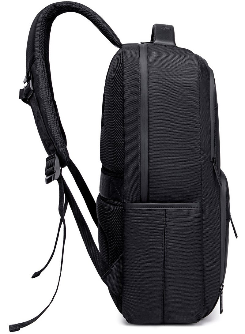 ARCTIC HUNTER Durable Casual Daypack Water Resistant 23 L Computer Bag with Luggage Carry Strap Built in USB port and Anti-Theft pockets for Men and Women, B00113C, Black - Image 4