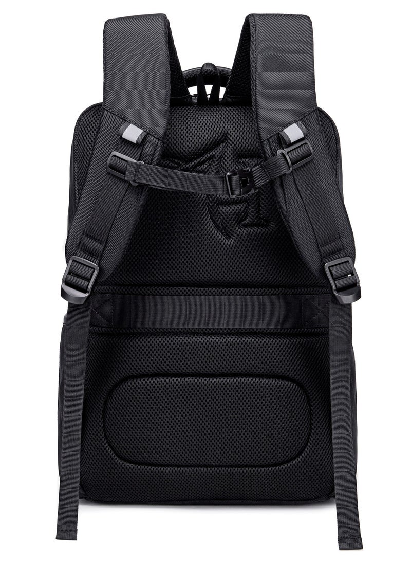 ARCTIC HUNTER Durable Casual Daypack Water Resistant 23 L Computer Bag with Luggage Carry Strap Built in USB port and Anti-Theft pockets for Men and Women, B00113C, Black - Image 5