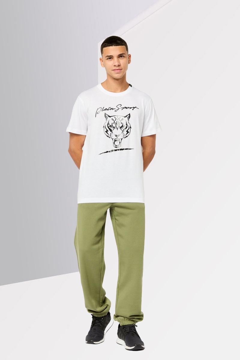 PHILIPP PLEIN تي شيرت رياضي للرجال بأكمام قصيرة، خارجي، أبيض - Image 2