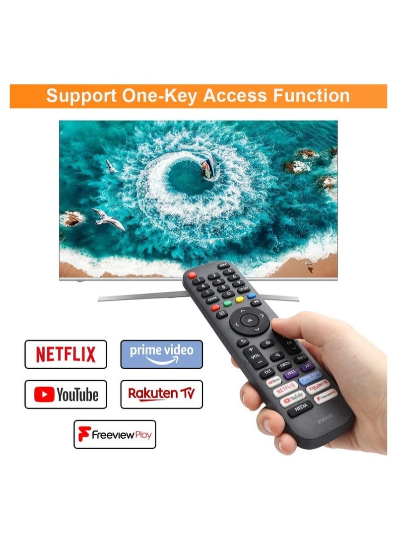 EN2A30 HT266544 Remote Control for Hisense VIDAA 4K HDR Smart LED TV 43A7300FTUK 50A7300F 50A7300FTUK 55A7300F 55A7300FTUK 65A7300FTUK 55AE7200F 55AE7400FTUK - Image 3