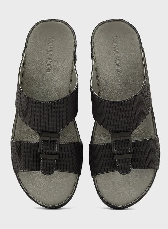 Robert Wood Buckle Detail Traditional Arabic Sandals