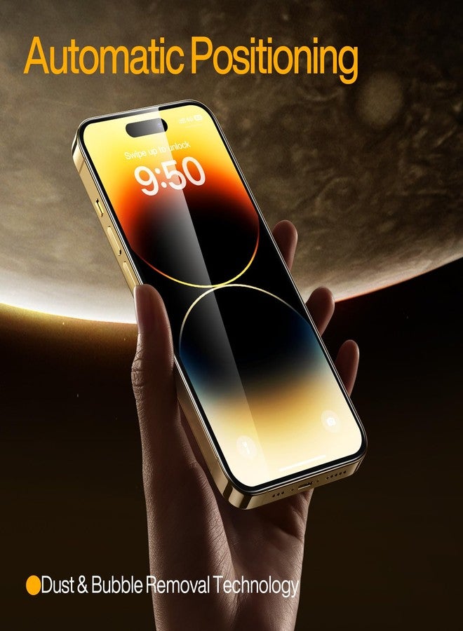 SMARTDEVIL 3-Pack Screen Protector for iPhone 14 with 3-Pack Camera Lens Protector, Clear 9H Tempered Glass Film, Super Fast Installation (Dust-Free & Bubble-Free), Alignment Tool - Image 4