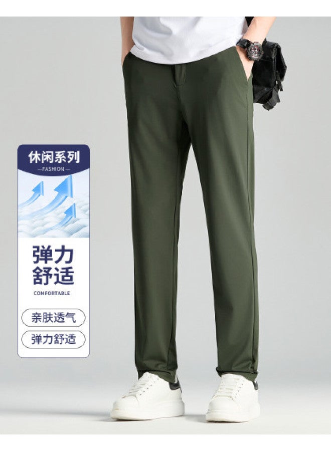 FOLUNSI new Fall Men's Casual Pants - Solid Color Versatile Straight-leg Trousers - Image 1