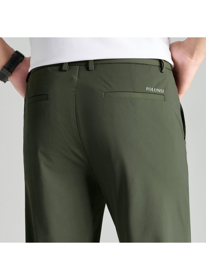 FOLUNSI new Fall Men's Casual Pants - Solid Color Versatile Straight-leg Trousers - Image 5