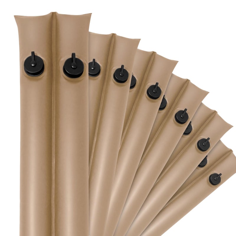 Robelle روبيل 10 قدم 6-pack أوزان غطاء المسبح التجارية تان ذات الغرفتين، خياطة مزدوجة، 0.25 مم سمك الفينيل، غطاء صمام برغي عملاق، أكياس مياه المسبح، أنابيب المياه - Image 1