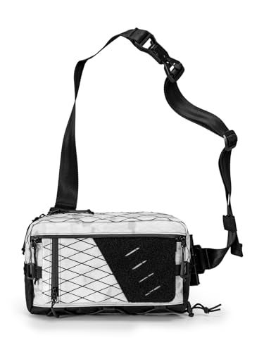 TACTICAL_GEEK Cache L6 EDC Modular Sling Bag Lightweight Crossbody Shoulder Bag Travel Chest Bag One Strap Backpack for Daily Carry Casual Travel and Outdoor Sports White - Image 1