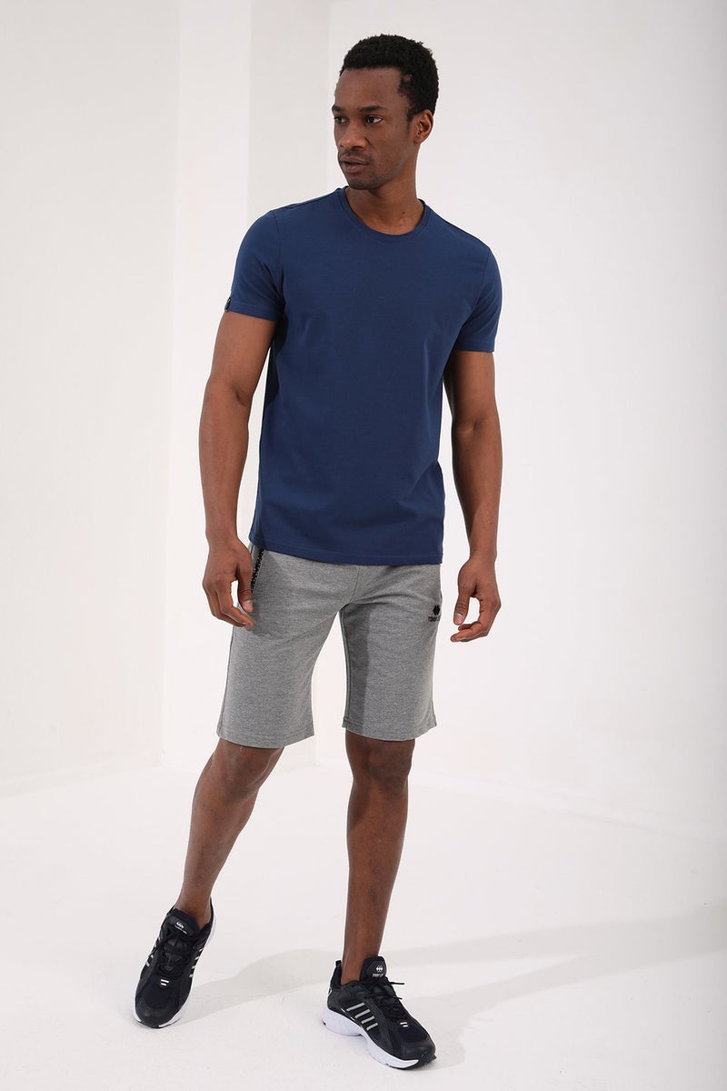Tommy Life Indigo Men's Basic Short Sleeve Standard Pattern O Neck T-Shirt - 87911  - Image 5