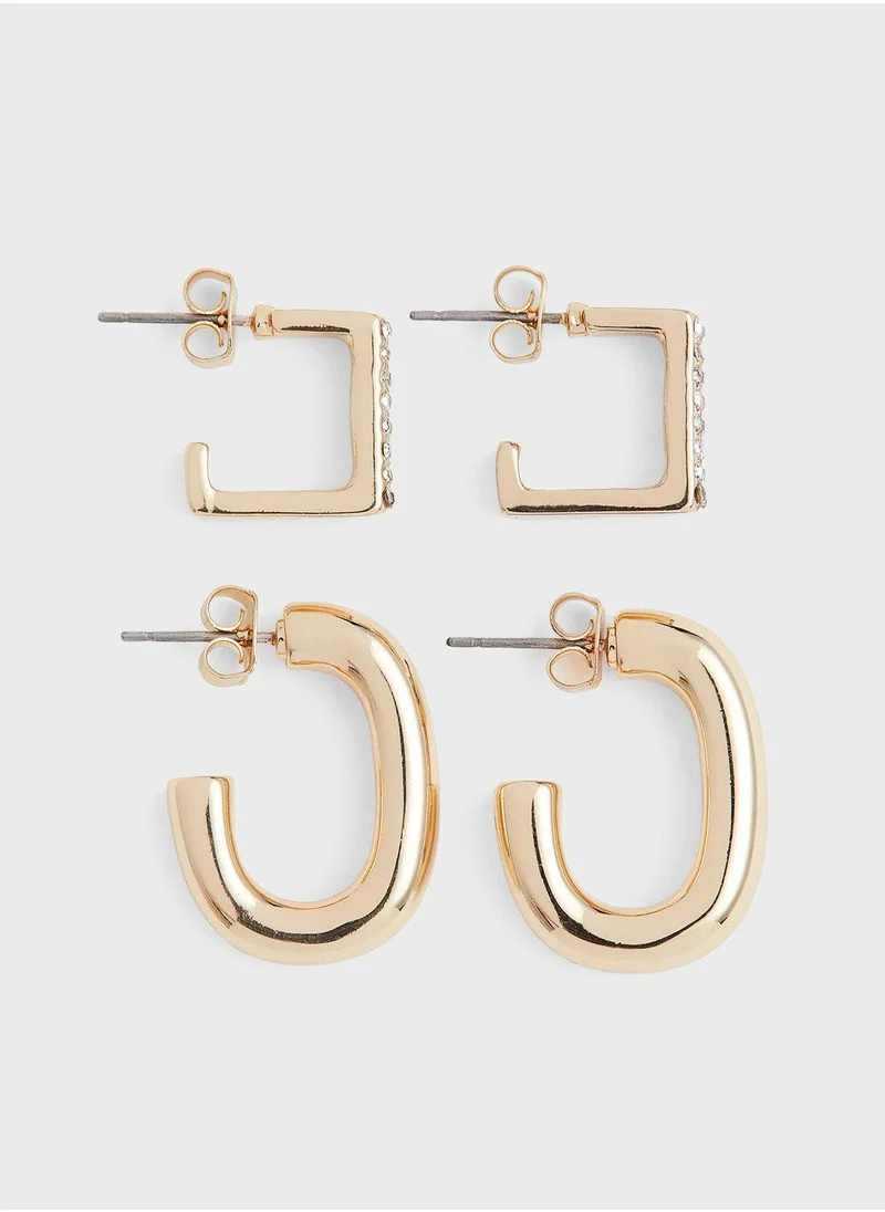 H&M 2 Pairs Hoop Earrings