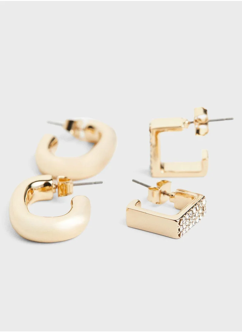 H&M 2 Pairs Hoop Earrings
