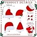 Engrowtic 200 Pcs Christmas Santa Hat Stickers Felt Mini Santa Claus Stickers 142 Inches Tiny Christmas Hat Decals Self Adhesives Sticker for Xmas Party DIY Crafts Cardmaking Scrapbooks - Image 4