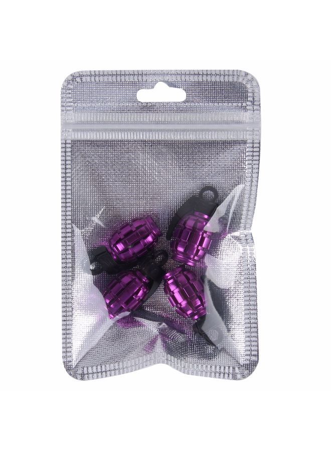 NIBEMINENT 4-Piece Grenade Shaped Car Tire Valve Cap  - Image 4