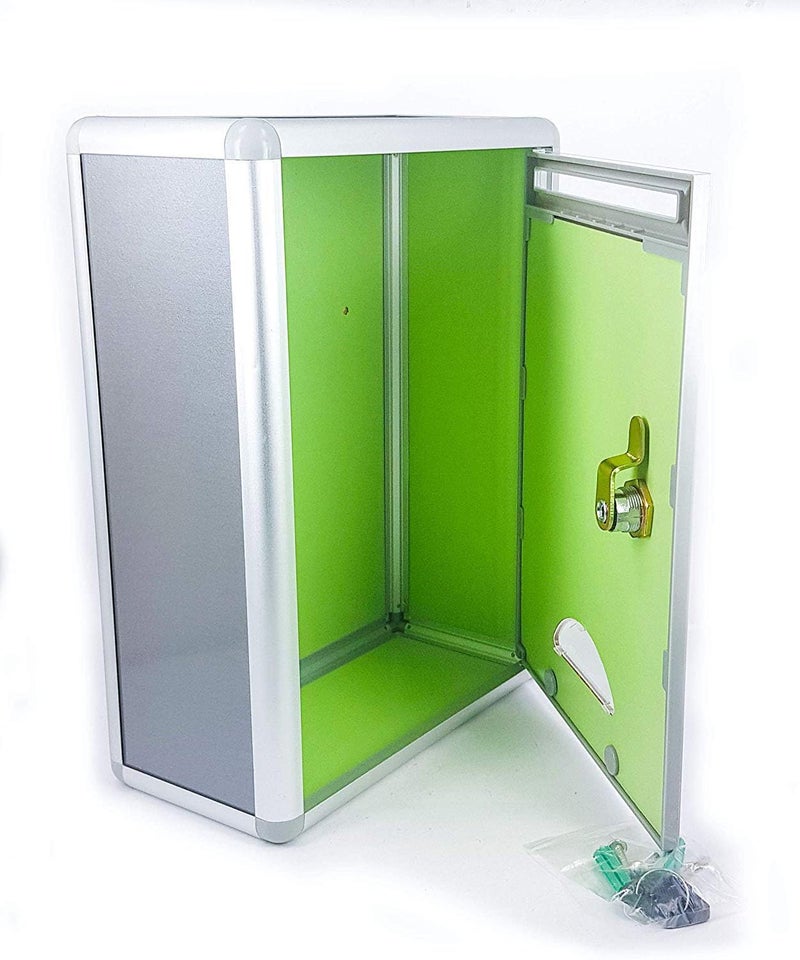 KRETIX Plastic Suggestion Box | Charity Collection Box Office | Donation Box Secure Box with Top Slot and Lock with Keys | Wall Mount with pre drilled Holes | Key Drop Box for Home Office - Image 4
