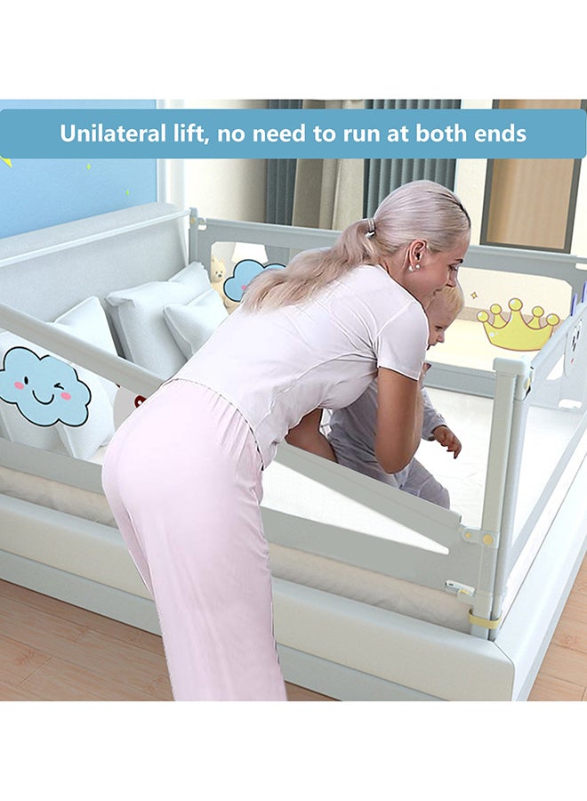 Pack Of 1 Bed Rail Guard Barrier For Baby, Extra Long, Adjustable Height And Foldable, Single Side Bed  - Image 5