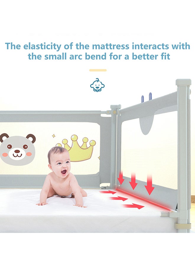 Pack Of 1 Bed Rail Guard Barrier For Baby, Extra Long, Adjustable Height And Foldable, Single Side Bed  - Image 4
