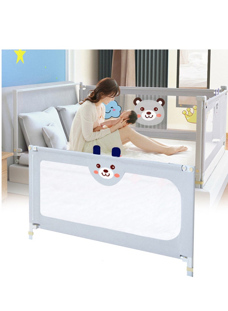 Pack Of 1 Bed Rail Guard Barrier For Baby, Extra Long, Adjustable Height And Foldable, Single Side Bed  - Image 1