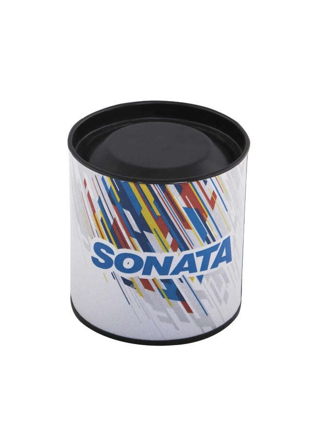 Sonata Quartz Analog with Day and Date Black Dial Metal Strap Watch for Men - Image 5