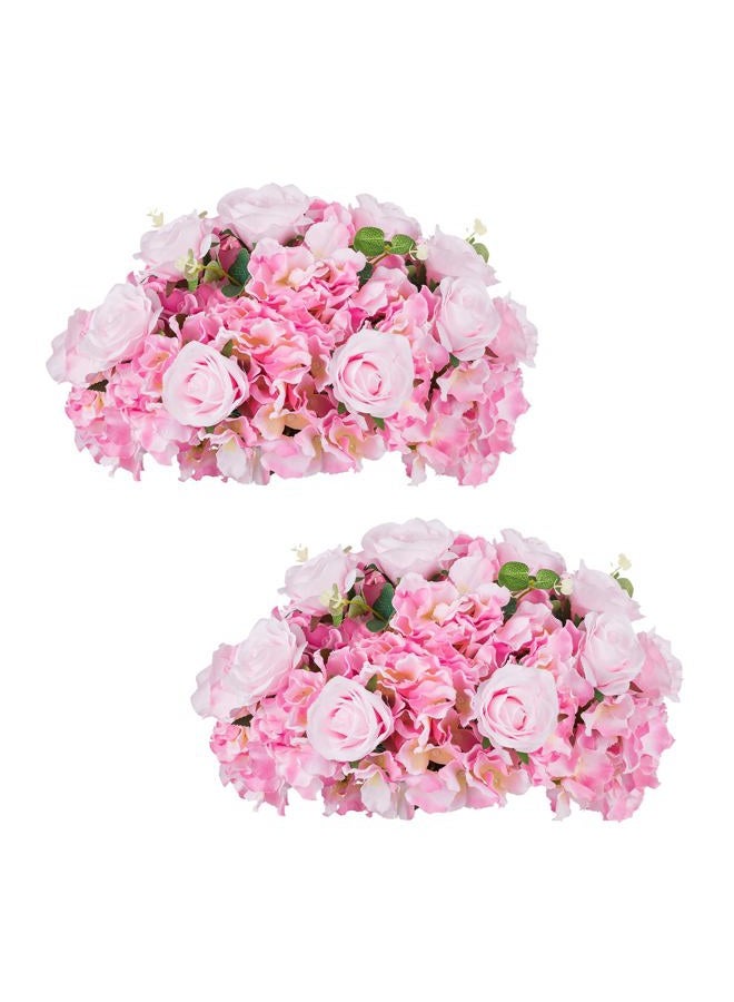Inweder Flower Balls for Centerpieces Wedding Flowers - 10 Pcs Large Fake Rose Balls, Pink Flowers for Centerpieces Tables, Hydrangea Artificial Floral Ball, Arrangement Bouquet for Party, Valentine's Day - Image 1
