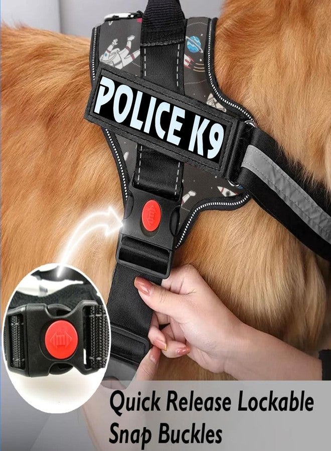 Berlin's PET ACCESSORIES Berlin's Police K9 Dog Harness with Leash, Dog Vest with Handle, Reflective Adjustable No-Pull Harness for Dogs Heavy Duty Nylon, for Training, Patrol, Hiking (Printed Black, Small (5-12Kg)) - Image 2