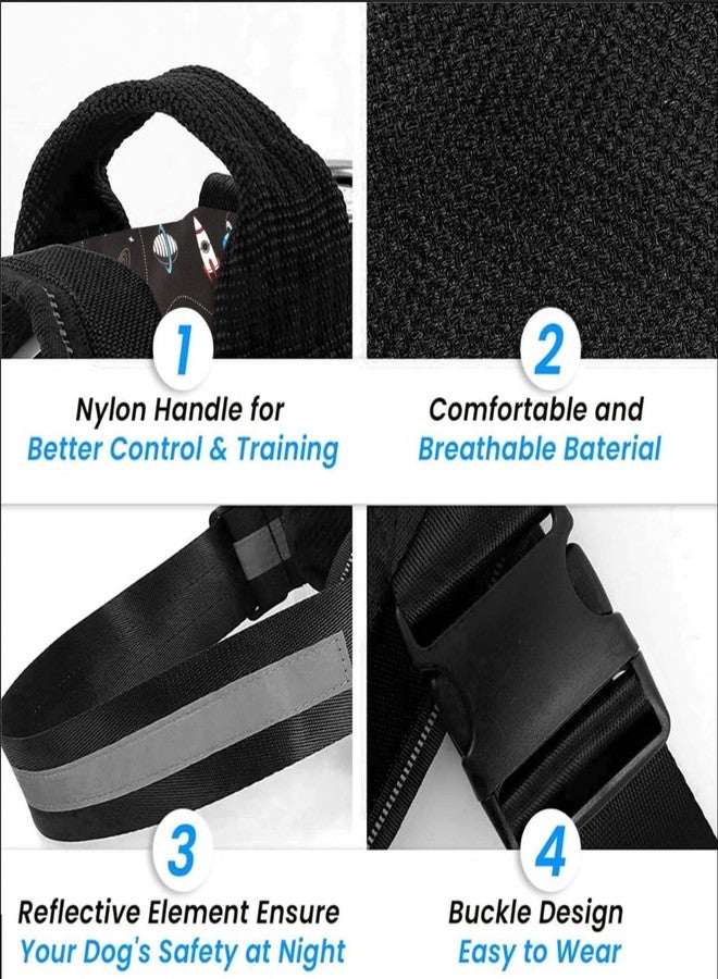 Berlin's PET ACCESSORIES Berlin's Police K9 Dog Harness with Leash, Dog Vest with Handle, Reflective Adjustable No-Pull Harness for Dogs Heavy Duty Nylon, for Training, Patrol, Hiking (Printed Black, Small (5-12Kg)) - Image 5