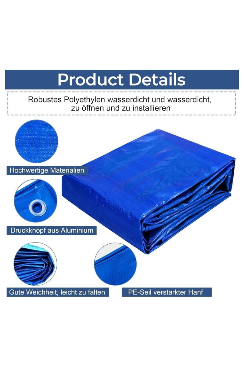 Duravel Waterproof Ground Cover Sheet Tarpaulin for Outdoors,Tarpaulin Tirpal Tadpatri Tharpai Thadika Cover for Car Boat Camping Firewood Woodpile (3.25 X 3.8Mtrs) - Image 5