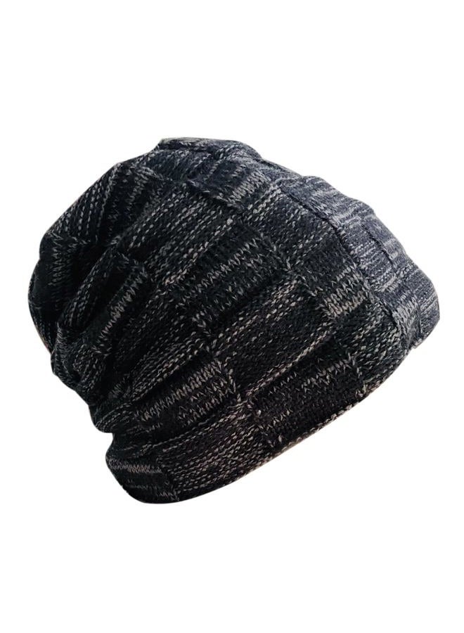 monochef Beanie for Men Women Hats Winter Slouchy Beanies Guys Cool Lined Knit Trendy Soft Stretch Warm Thick Skully Stocking Binie Hat Skull Cap Black, Gray - Image 1