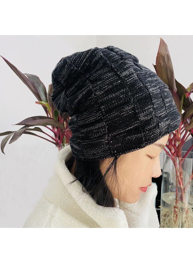 monochef Beanie for Men Women Hats Winter Slouchy Beanies Guys Cool Lined Knit Trendy Soft Stretch Warm Thick Skully Stocking Binie Hat Skull Cap Black, Gray - Image 5