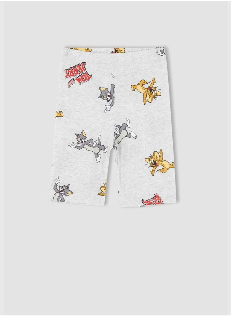 DeFacto Short Sleeve Tom & Jerry Print Pyjama Set