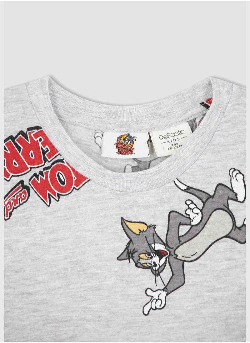DeFacto Short Sleeve Tom & Jerry Print Pyjama Set