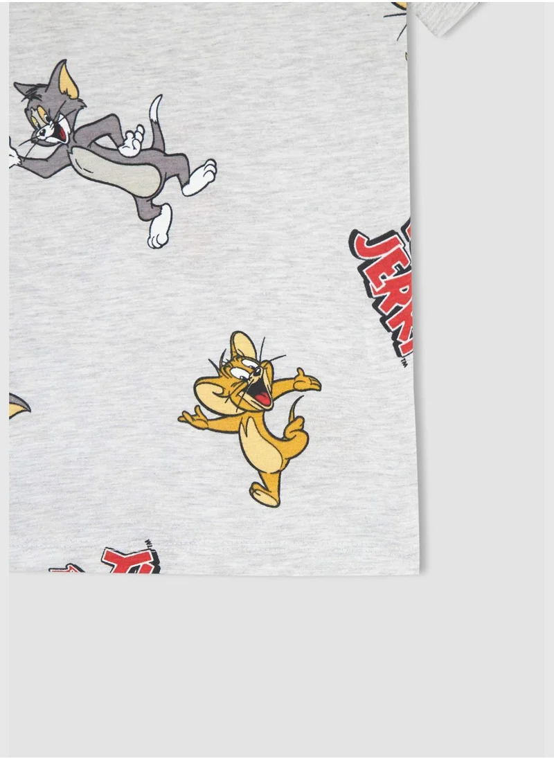 DeFacto Short Sleeve Tom & Jerry Print Pyjama Set