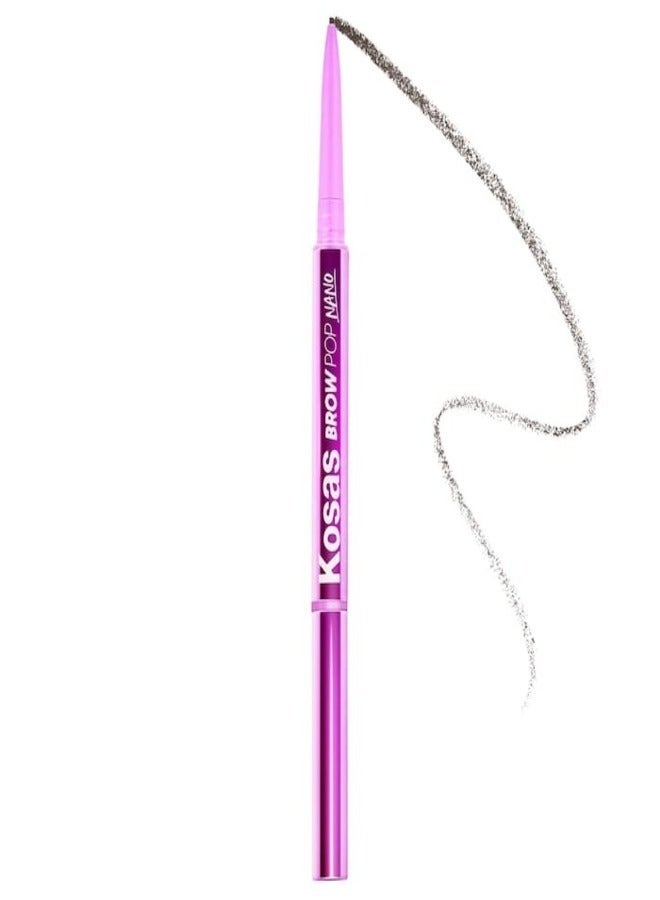 Kosas Brow Pop Nano Ultra-Fine Detailing & Feathering Eyebrow Pencil, Dark Brown - Rich Dark Brown 0.03g - Image 1
