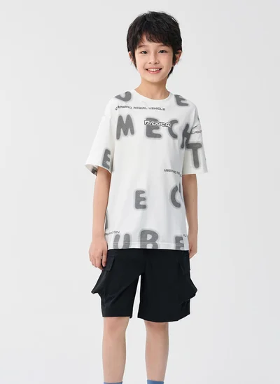 Balabala Kids Boy Knit short sleeve suit