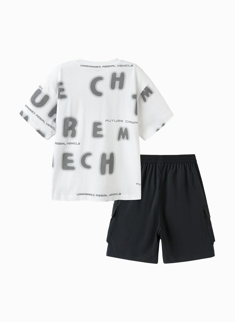 Balabala Kids Boy Knit short sleeve suit  - Image 5