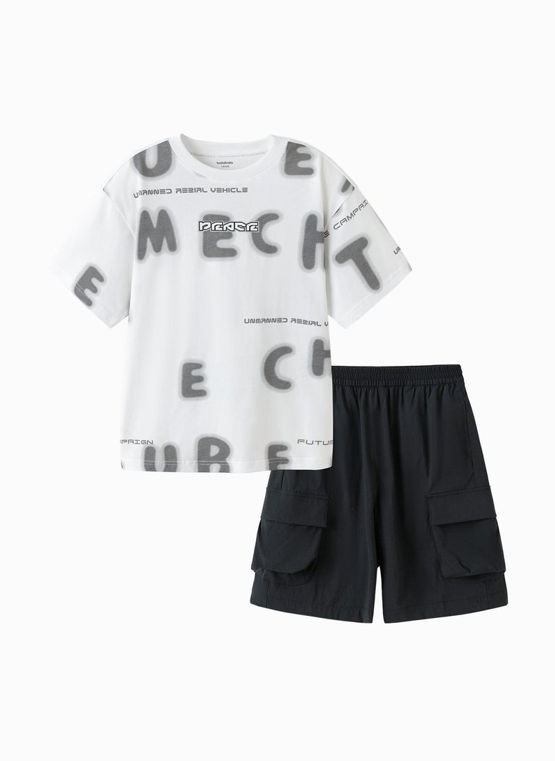 Balabala Kids Boy Knit short sleeve suit  - Image 4