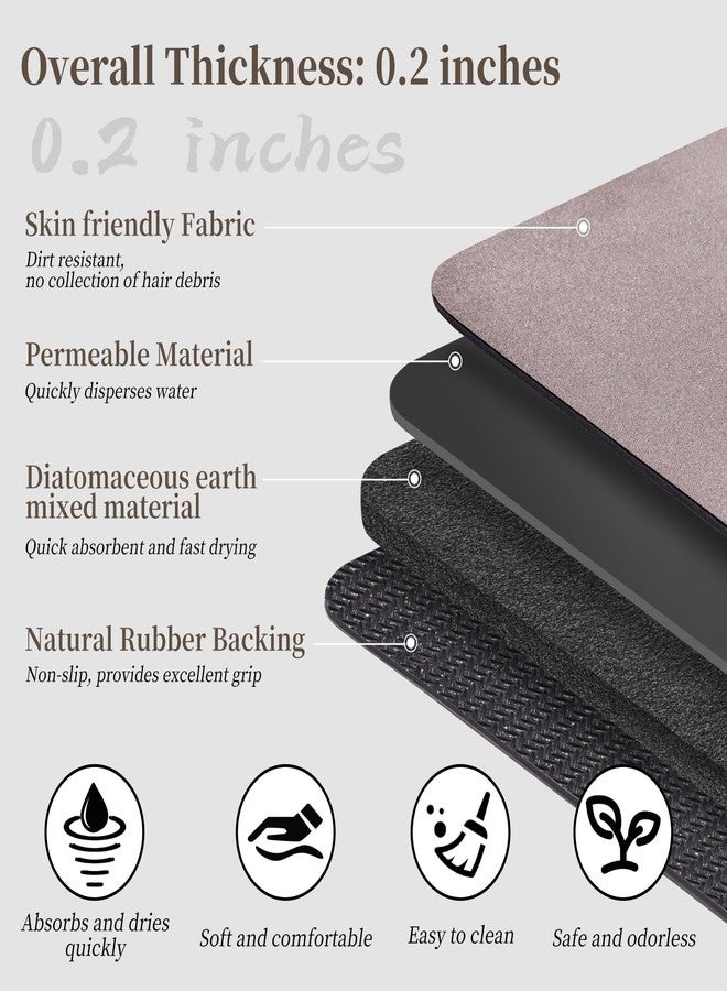 Earcu Blush Pink Bathroom Mat Rugs 47x17 Long Diatomaceous Earth Bath Mat Large Quick Dry Bath Mat Non Slip Rubber Backed Super Absorbent Shower Mat, Thin Bathroom Runner Rugs Floor Mat Fit Under Door - Image 4