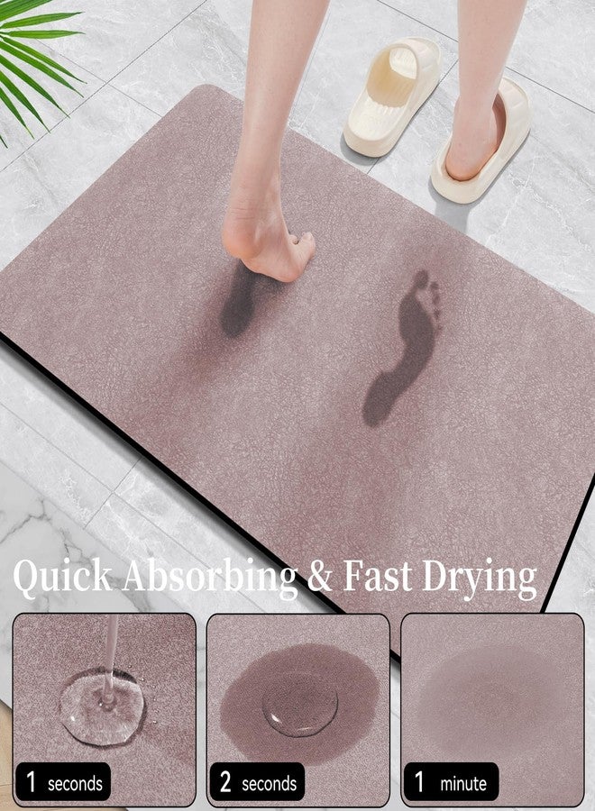 Earcu Blush Pink Bathroom Mat Rugs 47x17 Long Diatomaceous Earth Bath Mat Large Quick Dry Bath Mat Non Slip Rubber Backed Super Absorbent Shower Mat, Thin Bathroom Runner Rugs Floor Mat Fit Under Door - Image 2