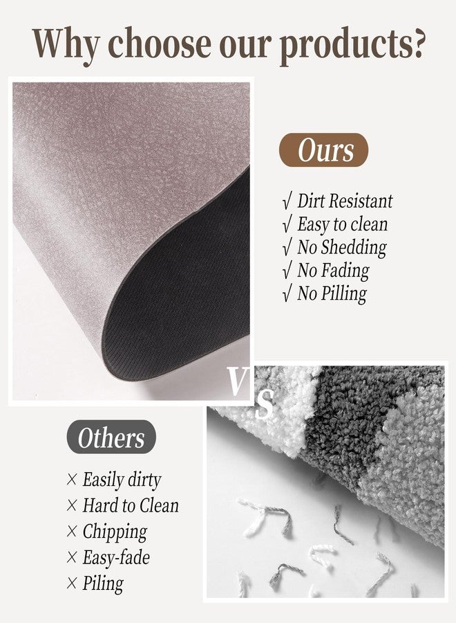 Earcu Blush Pink Bathroom Mat Rugs 47x17 Long Diatomaceous Earth Bath Mat Large Quick Dry Bath Mat Non Slip Rubber Backed Super Absorbent Shower Mat, Thin Bathroom Runner Rugs Floor Mat Fit Under Door - Image 5